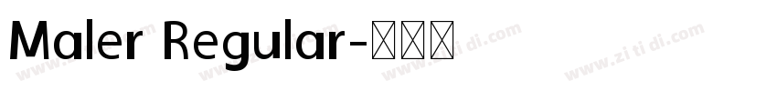 Maler Regular字体转换